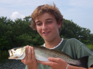 Jason with a Spotted Sea Trout 