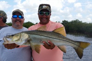 Paul with a beautiful 32" Snook!!!